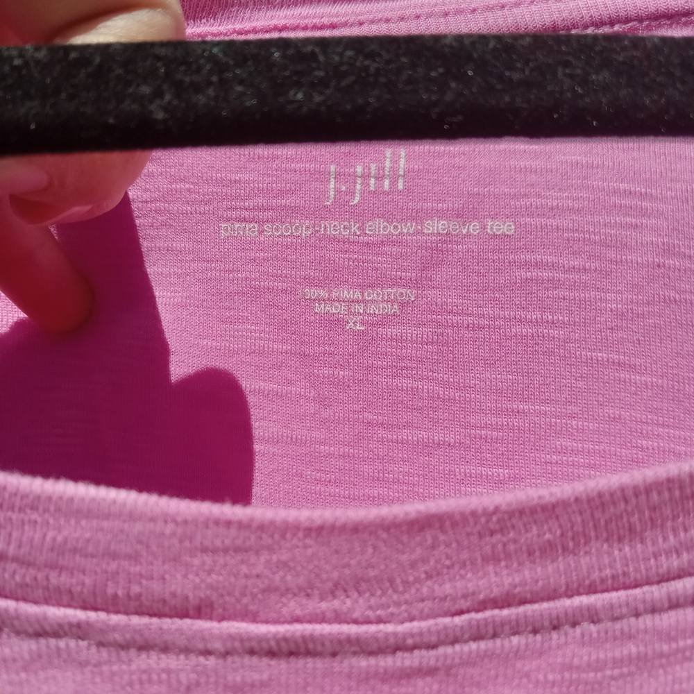 J. Jill Pima Cotton Bundle of XL Tees Blue Pink White - Picture 2 of 12